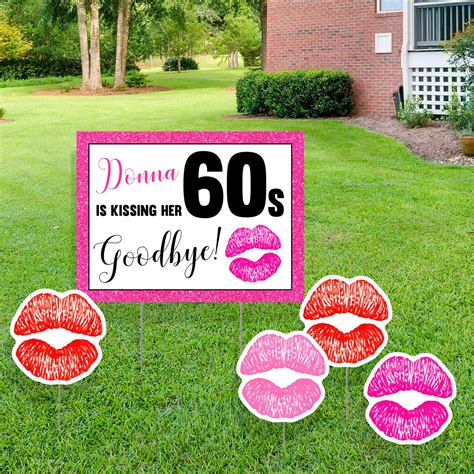 40th Birthday Yard Lawn Sign Customize With Your Wording Red Etsy