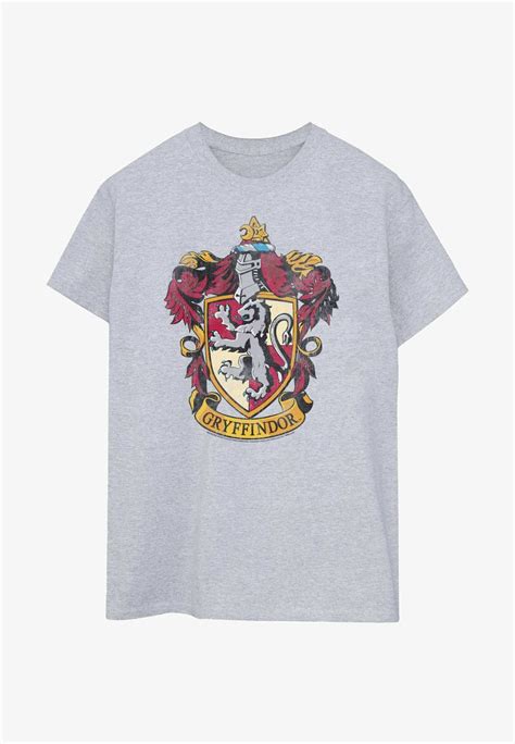 Absolute Cult Harry Potter Gryffindor Distressed Crest T Shirt Print