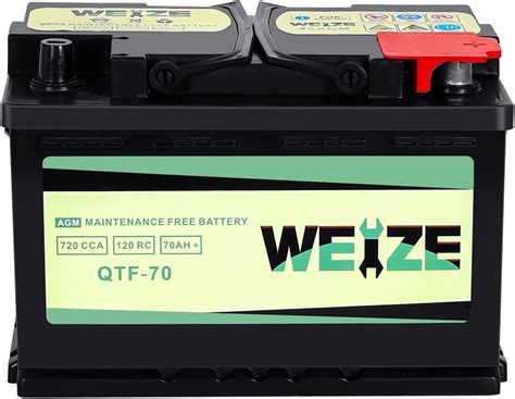 Buy Weize Automotive Start Stop Battery12v 70ah H6 Agm Group 48 Car