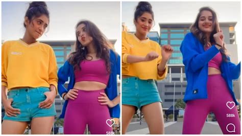 Leaked Footage Shivangi Joshi And Jannat Zubair Rahmani Spotted Doing Sensuous Belly Dance In