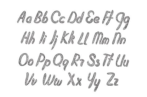 Hand Drawn Alphabet Stunning Script Fonts ~ Creative Market