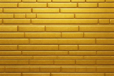 Premium Ai Image Gold Brick Wall Background Gold Wall Background