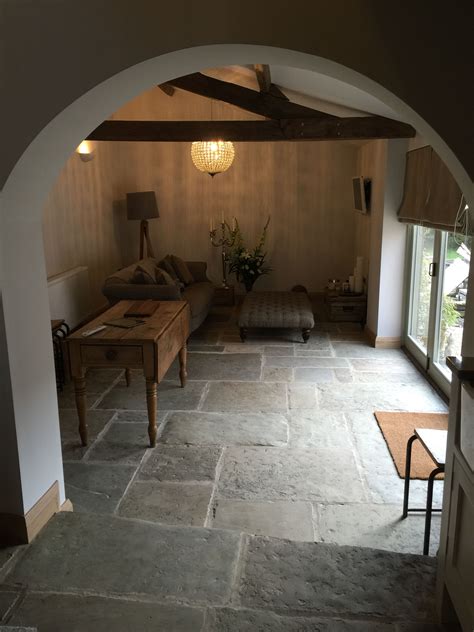 York stone is a very suitable material for natural stone flooring because of it's hard wearing properties and wonderful character. York stone reclaimed flooring, flag thickness approximately 40 - 60 mm for both inside and outs ...