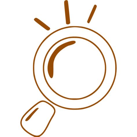 Brown Magnifying Glass Icon Free Brown Magnifying Glass Icons