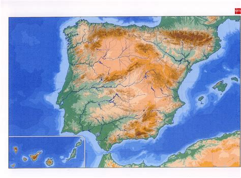 Mapa Mudo De Espana Fisico Para Imprimir Images