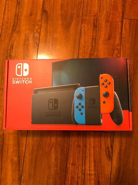New Model Nintendo Switch Joy Con L Neon Blue R Neon Crimson In