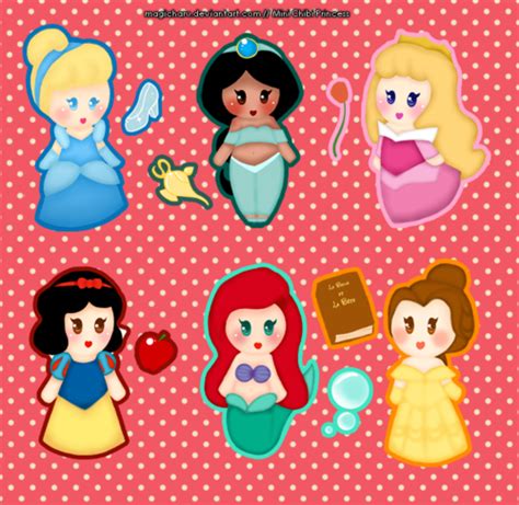 Mini Chibi Princesses Disney Princess Fan Art 22207359 Fanpop
