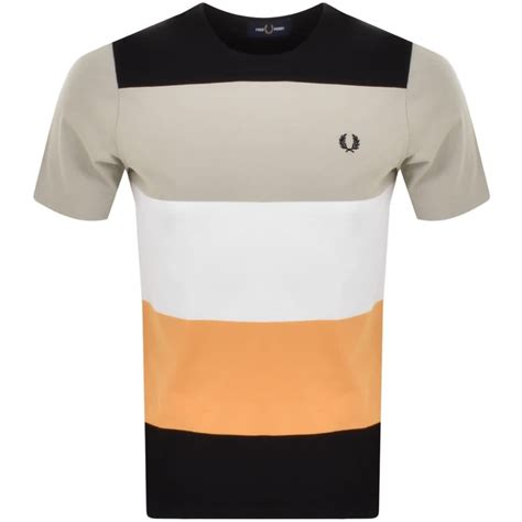 Fred Perry Bold Stripe T Shirt Black Mainline Menswear