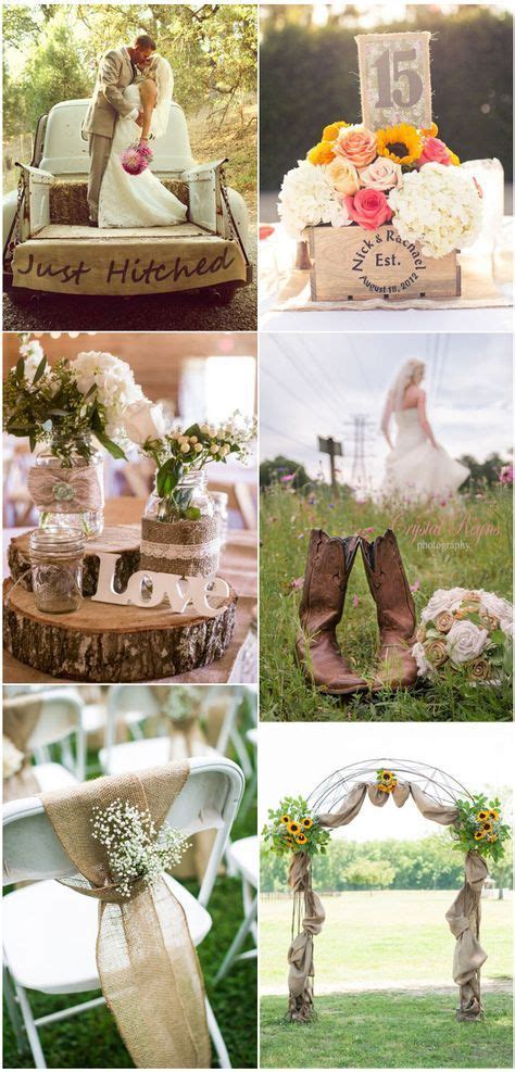 Chic Rustic Burlap And Lace Country Wedding Decoration Ideas Rustic