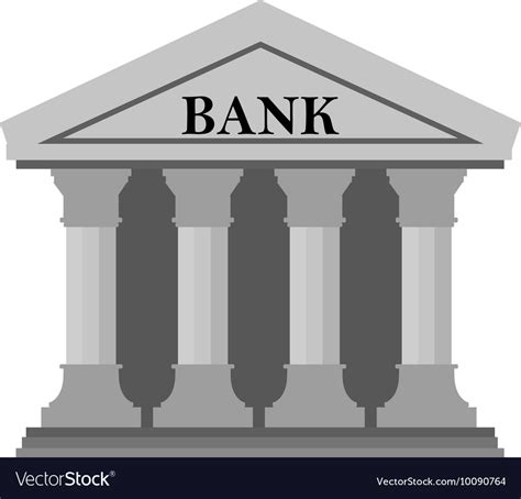 Bank Icon On White Background Royalty Free Vector Image