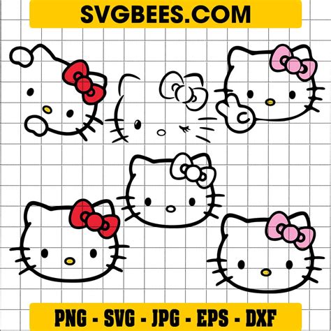 Hello Kitty Svg Png  Eps Files Svgbees