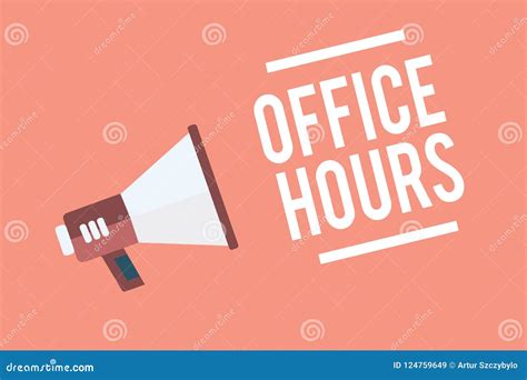 Text Sign Showing Office Hours Conceptual Photo The Hours Which