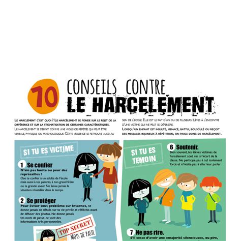 Affiche : 10 conseils contre le harcèlement