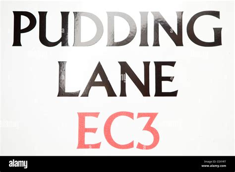 A Traditional City Of London Street Sign For The Famous Pudding Lane