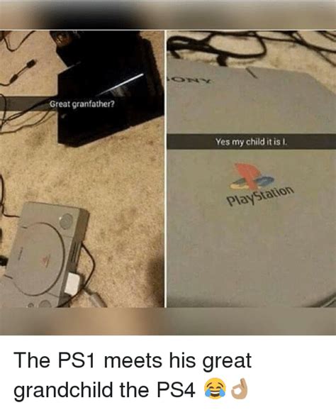 Great Granfather Yes My Child It Is Playstation The Ps1 Meets His
