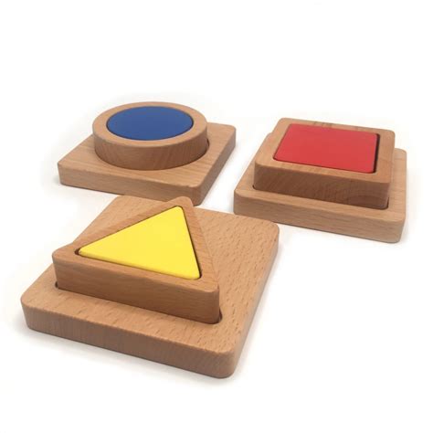 3 Puzzles Square Circle Triangle Childrens House