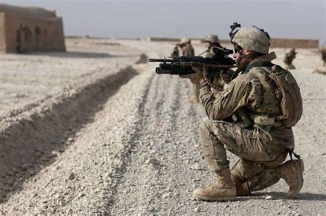So Georgian Soldiers During A Patrol In Afghanistan Afghanistan