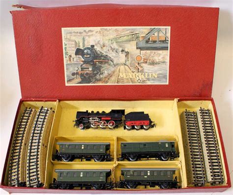 Vintage Ho Scale Marklin Tin Train Set Fm 800 Loco