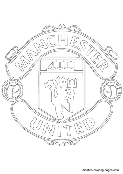 Manchester United Soccer Club Logo Coloring Page Manchester United