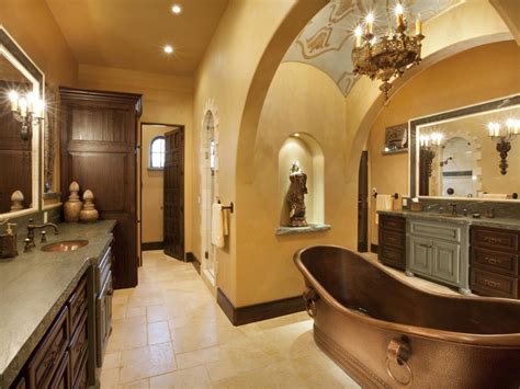 Tuscan bathroom decor bathroom styling bathroom ideas bathroom designs bathroom storage bathroom lighting bathrooms decor ceiling lighting hacienda tuscan bathroom design is said to be a perfect combination of sheer indulgence and timeless beauty. 25 Inspirational Mediterranean Bathroom Design Ideas