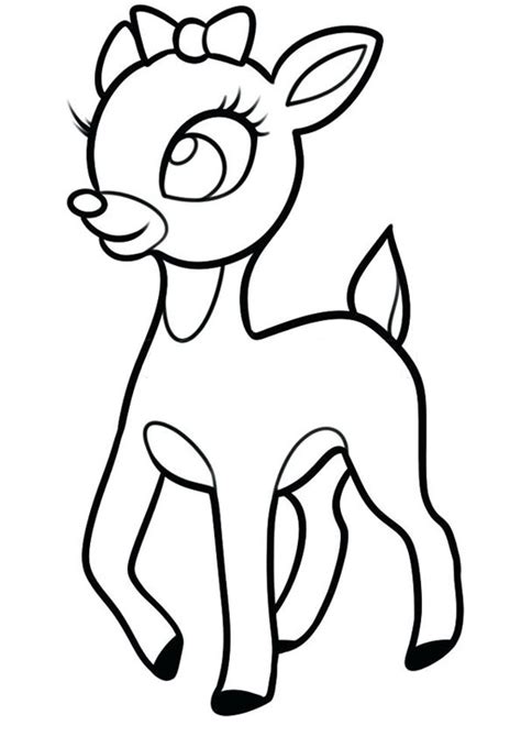 Coloring Pages | Cute Deer Animated Book Coloring Page