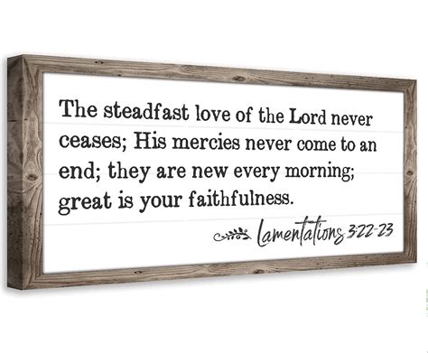 The Steadfast Love Of The Lord Never Ceases Religious