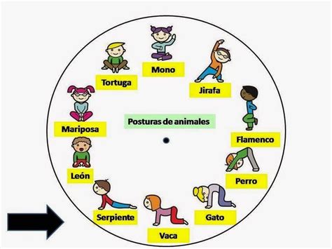 Luego recorta cada figura y pégale un palito de helado en el medio. Resultado de imagen de yoga para niños posturas animales ...