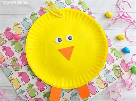 We have been busy making all kinds of tutorials for easter crafts for kids over the past weeks (and years) so it's about time to round them up in one place, well at least the ones we think make the best. Easy Chick Paper Plate Easter Craft for Kids to Make • The Simple Parent