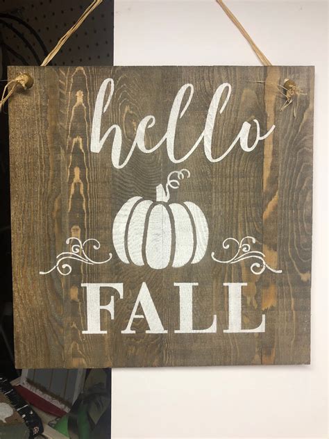 Excited To Share This Item From My Etsy Shop Hello Fall Wood Sign