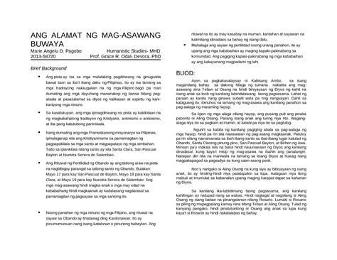 Docx Ang Alamat Ng Magasawang Buwaya Dokumentips