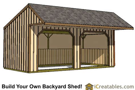 12x20 Run In Shed Plans With Cantilever