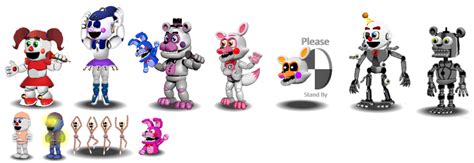 Fnaf Sister Location Adventure Characters By Educraft On Deviantart