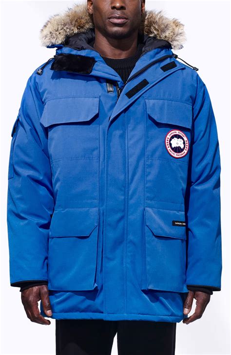 canada goose fur pbi expedition parka in blue for men save 12 lyst