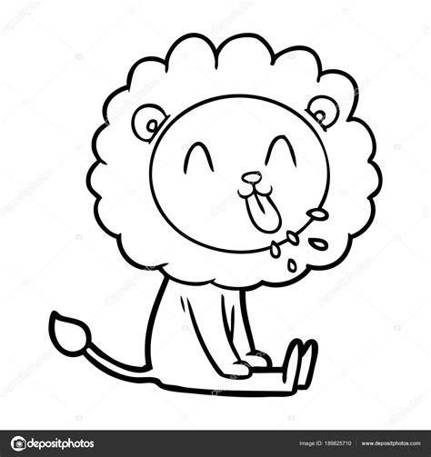 Vector Illustration Happy Cartoon Lion Stock Vector By ©lineartestpilot
