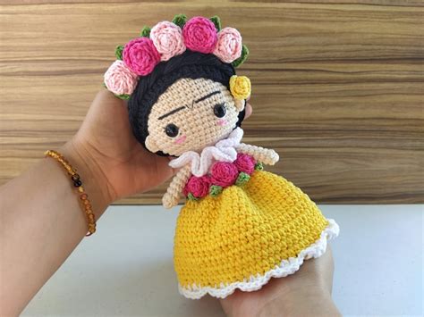 Frida Kahlo Amigurumi Doll Crochet Pattern Frida Khalo Etsy