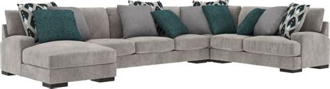 Ashley® Bardarson 4 Piece Silver Sectional With Chaise Adams