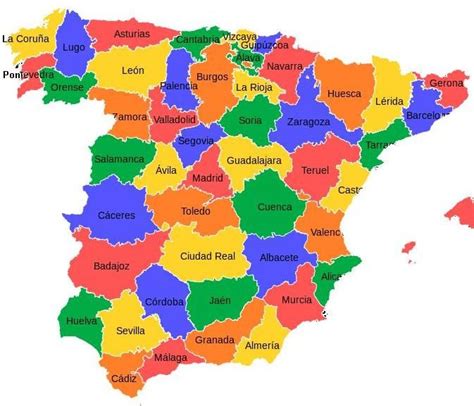 Mapa De Espanha Por Provincias Mapa De Portugal