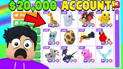 The Richest Adopt Me Inventory Ever 20000 Account Youtube