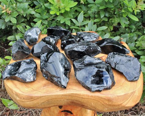 Large Rough Black Obsidian Natural Stones 2 3 Choose How Many