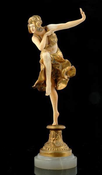 Shop for vintage art deco figurines & statuettes at auction, starting bids at $1. An Art Deco Gilt bronze and ivory 'Hindu Dancer' figure signed… | Art deco artists, Art deco ...