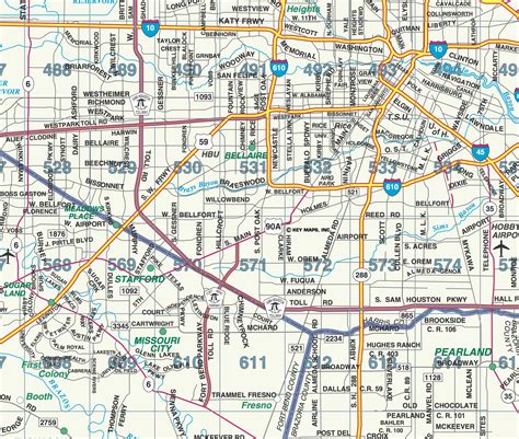 Greater Houston Thoroughfares 2020 Houston Map Company