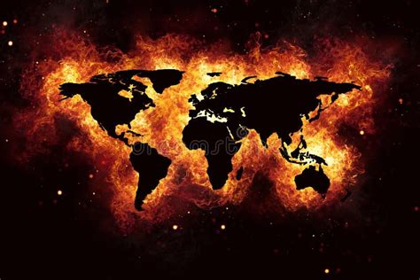 World On Fire Stock Vector Illustration Of Natural Climate 18237177