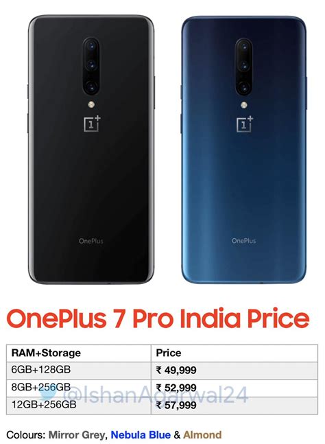 • qualcomm® snapdragon™ 865 and 5g. OnePlus 7 Pro India Price List Leaked Ahead of Launch