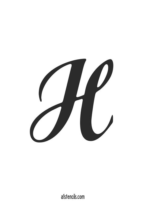 Cursive Alphabet H
