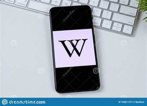 Wikipedia Logo On A Smartphone Screen Editorial Photo Image Of