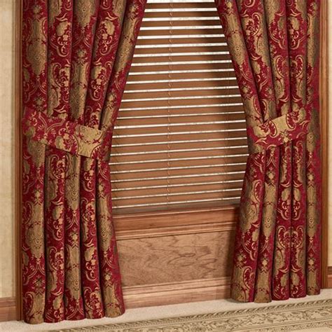 China Art Ruby Red Asian Inspired Window Treatment