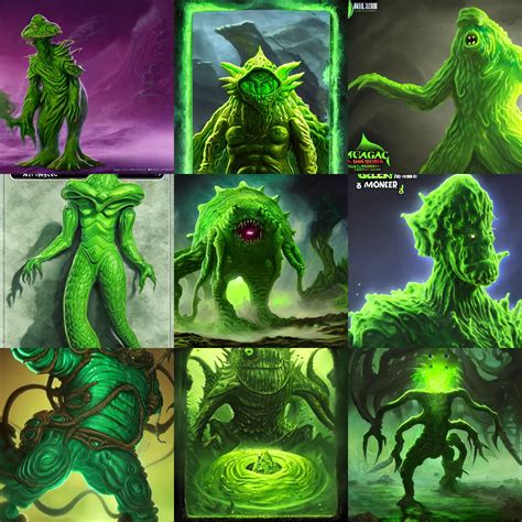 Krea A Green Slime Monster Fantasy Artwork Fantasy Monster In