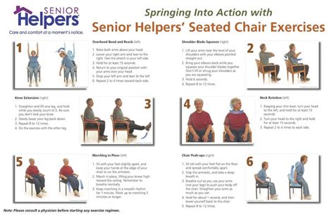 Chair Exercises For Seniors Handout Spring Into Action With Seated