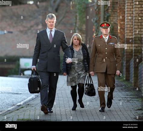 Brigadier Chris Coles Right Arrives At Woking Coroners Court In