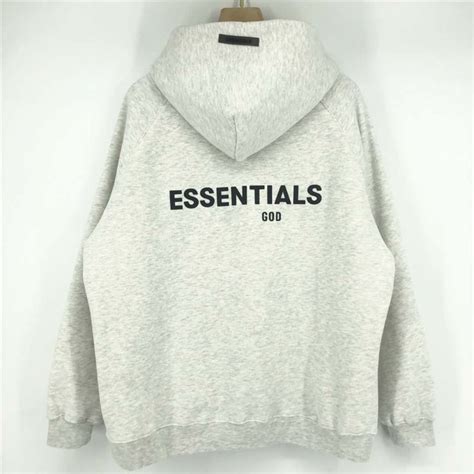 Essentials Hoodies Essentials Fleeces Thick Light Gray Hoodie Ess2202